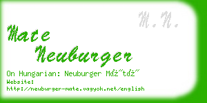 mate neuburger business card